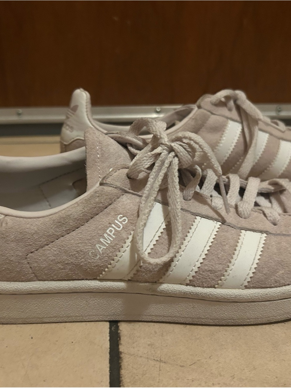 adidas Campus Women’s Sneakers in Blush Pink and White